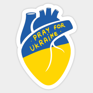 heart for pray for ukraine Sticker